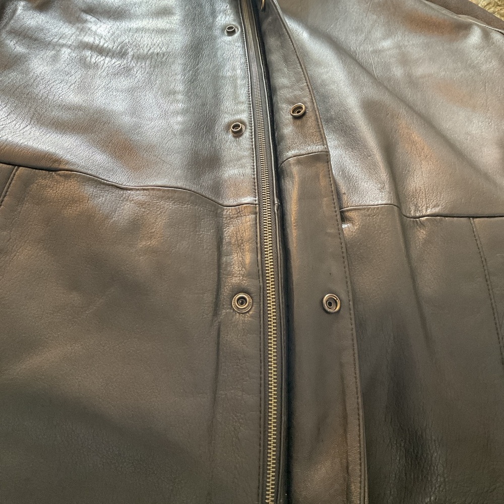 KIRKLAND SIGNATURE MENS SOFT BLACK LEATHER JACKET, XXLARGE - Picture 12 of 16
